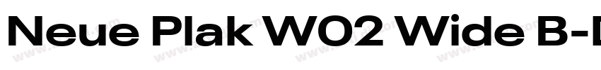 Neue Plak W02 Wide B字体转换 Neue Plak W02 Wide B字体转换